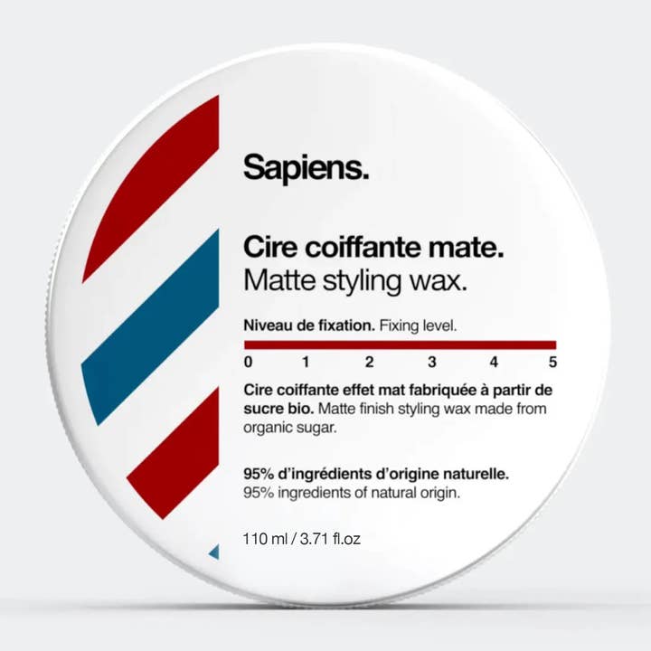 Natural matt styling wax 110 ml - Strong hold (5/5) for wholesale by Sapiens.
