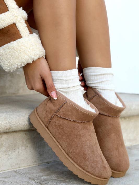 No Doubt Shoes - Wholesale Booties - Women's - ULTRA MINI LOW PLATFORM FAUX SUEDE ANKLE BOOTS2