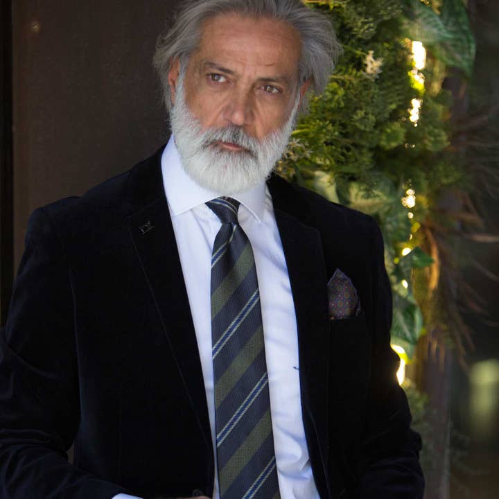 Elizabetta Made in Italy USA – wholesale Necktie – Men’s – Flaminia - Silk Jacquard Tie - Navy and Olive4