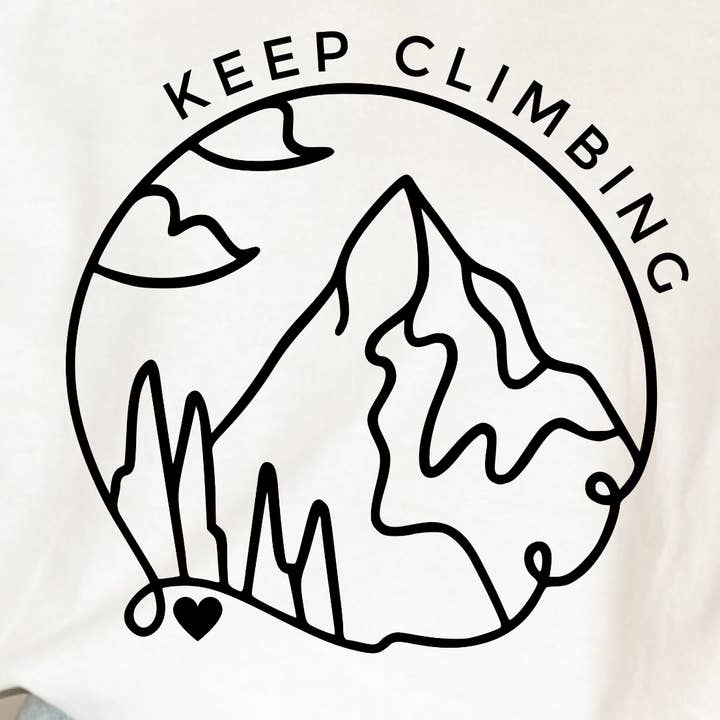 (shirt not included) Keep Climbing w/ Pocket size you can do hard things - Screen print Transfer for wholesale by TEELUX