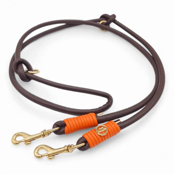 Correa marrón chocolate-naranja para venta al por mayor de GASSI GLAMOUR