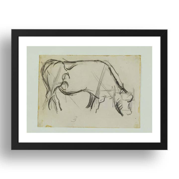 Theo van Doesburg : Étude pour Composition, œuvre d'art moderniste, reproduction d'affiche au format A3 dans un cadre noir de 17x13 pouces. pour la vente par PERIOD PRINTS