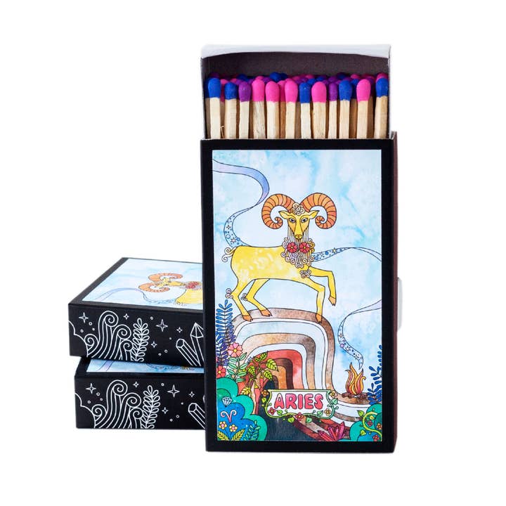 Aries Zodiac Matchbox for wholesale by Rachel Beyer