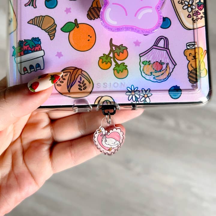 Kindle Charm, Goose Bookish E-Reader Dust Plug for wholesale by Amberlin Studio