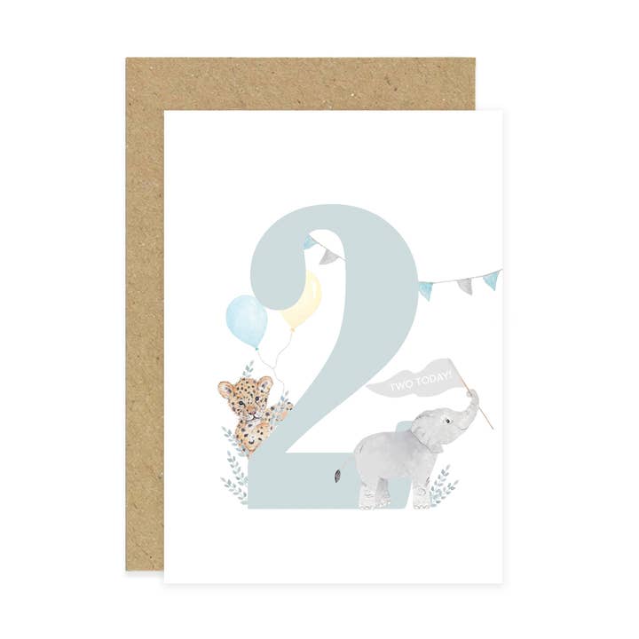 2nd Birthday Card | Special Age Cards | Kids Birthday Cards for wholesale by Little Roglets