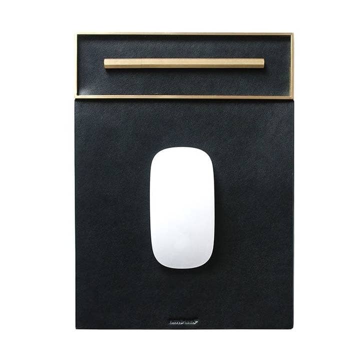 Mousepad - Vegan Leather - Black for wholesale by russell+hazel