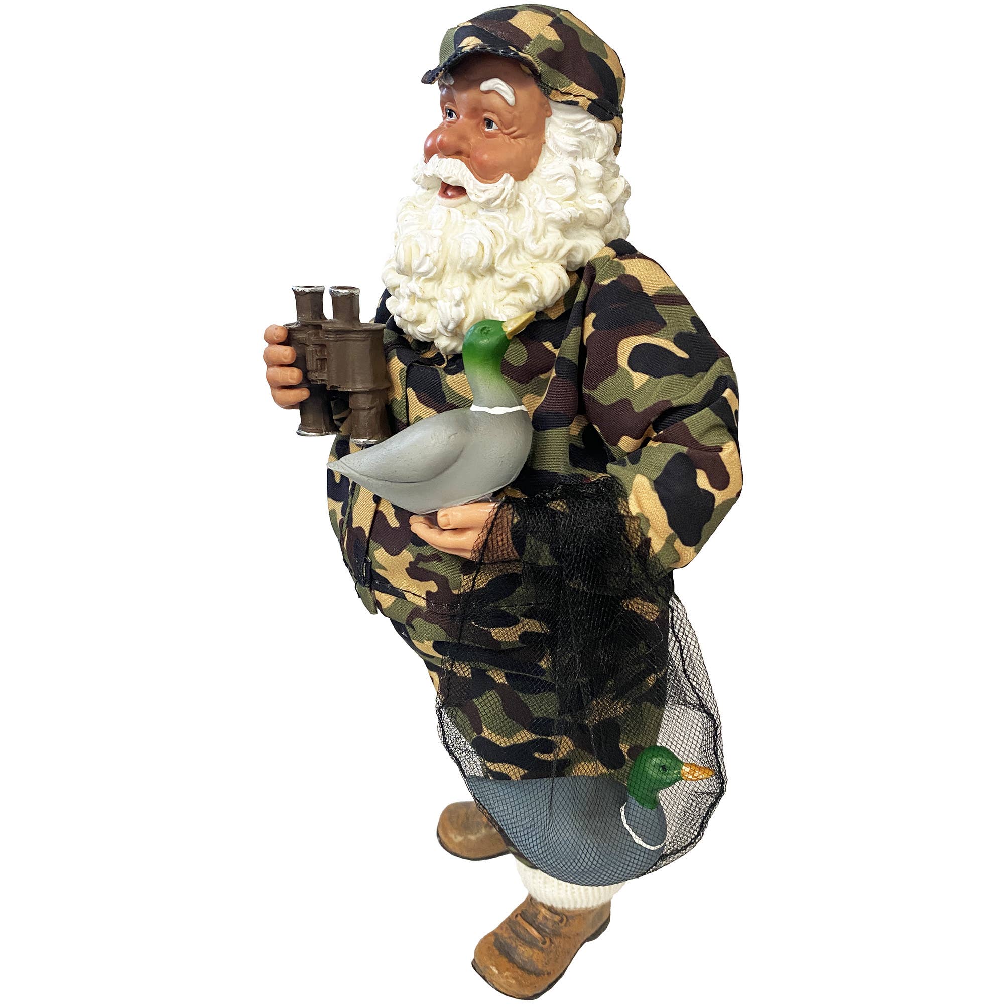 Santa’s Workshop Inc. - Wholesale Christmas Decoration - 10" Duck Hunter Santa2