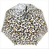 Black Brown Leopard Print Transparent Umbrella for wholesale on Faire1