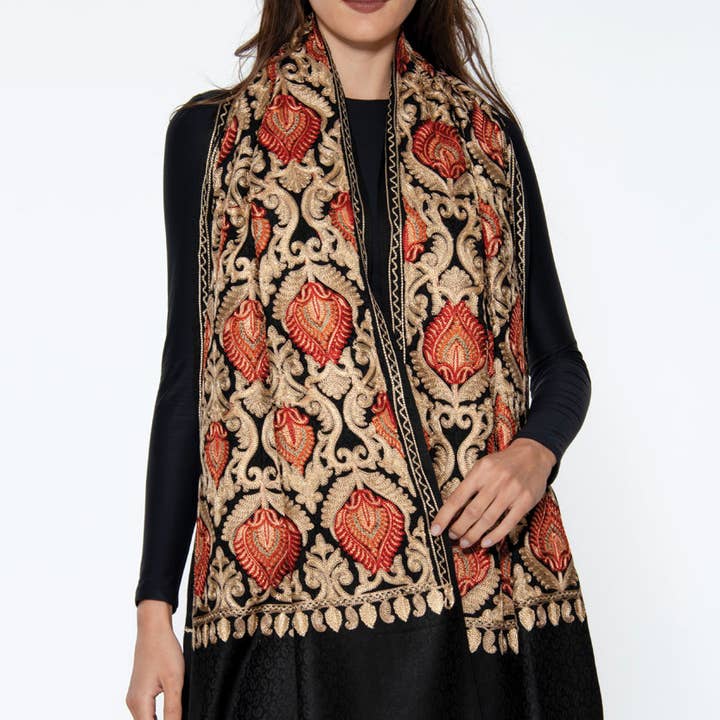 Sevya Handmade - Wholesale Wrap - Women's - Mandira Embroidered Shawl4