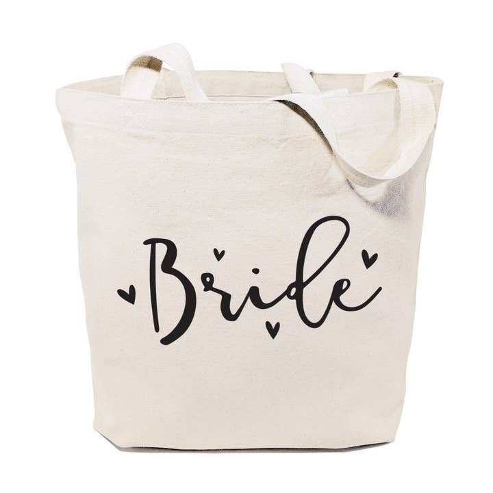 Bride Wedding Tote and Handbag for wholesale by The Cotton & Canvas Co.