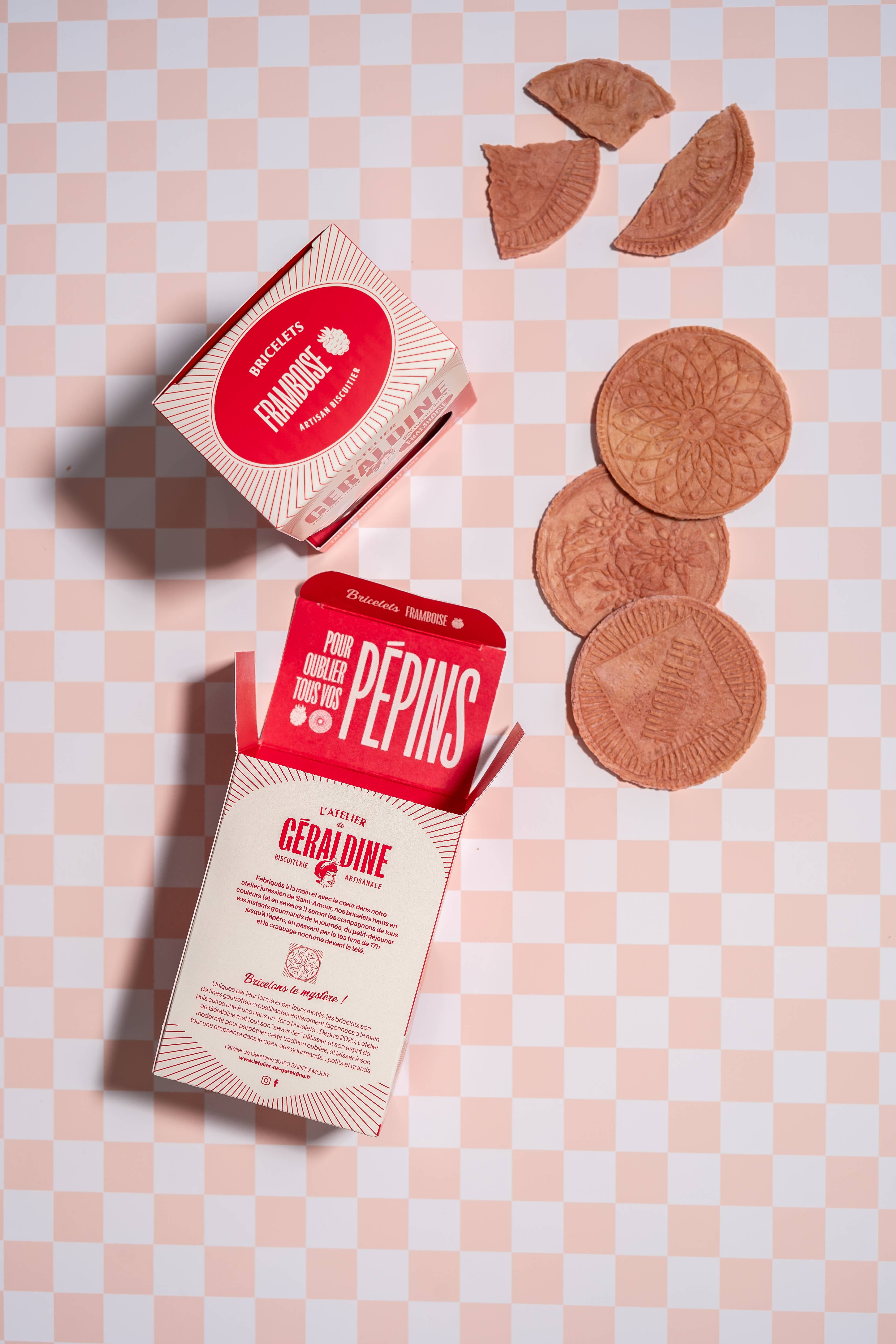 ATELIER DE GERALDINE - Wholesale Cookie - “Raspberry Bricelets” - Sweet Cookies1