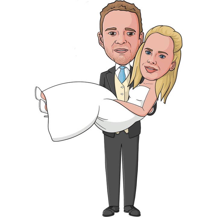 Caricaturas de parejas personalizadas para bodas para venta al por mayor de Personalised Baby Clothes and Gifts