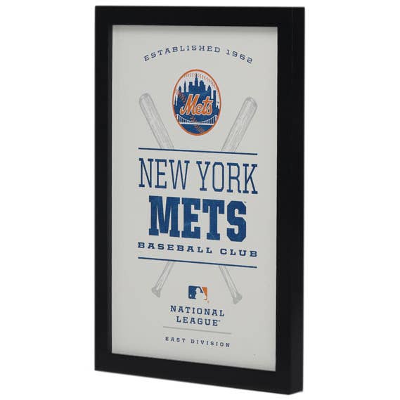 Open Road Brands, LLC - Wholesale Sign - New York Mets Framed Team Logo Wall Decor