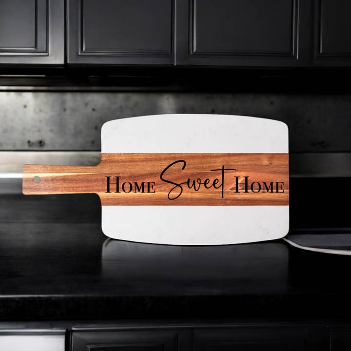 Morning Glory Home Decor - Vendita all'ingrosso Taglieri - Tagliere personalizzato in marmo e acacia, tagliere per formaggi