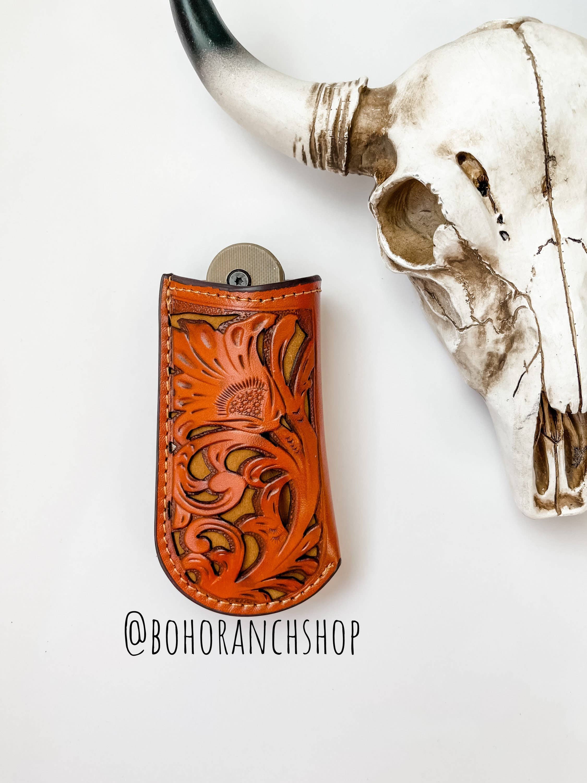 Boho Ranch Shop – wholesale Pocket knife/holder – Leather Pocket Knife Sheath Genuine Leather Case Pocket0