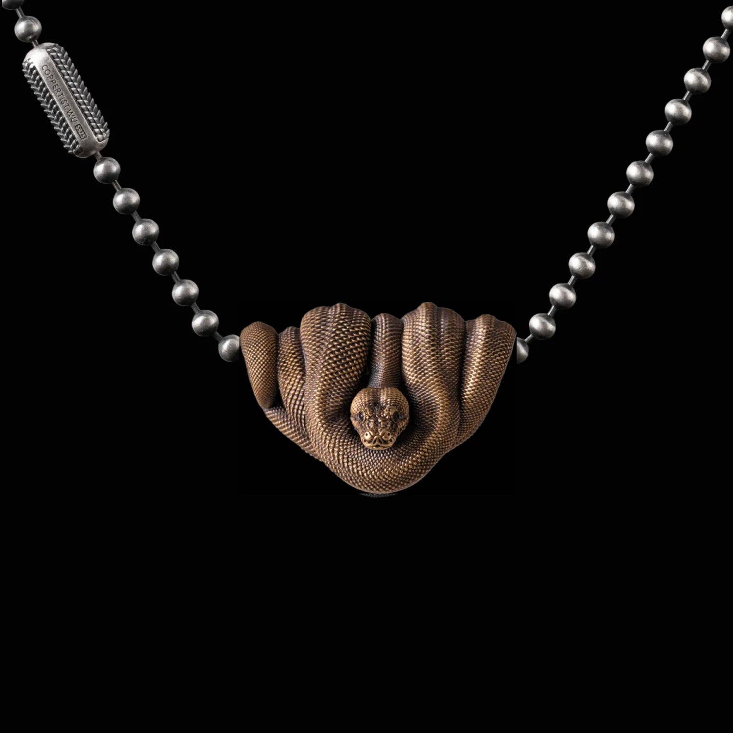 Coppertist.wu - Wholesale Individuele bedel/hanger - Smaragdgroene Boomslang Hanger【Verzending over 4 weken】12