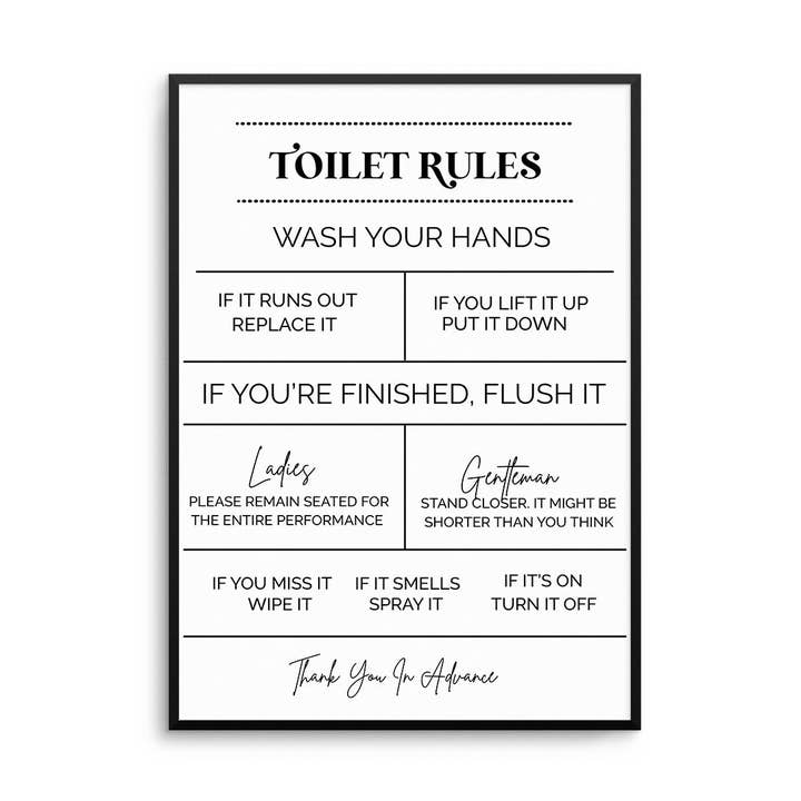 Toaletträttigheter Utskrift för wholesale av D'LUXE PRINTS