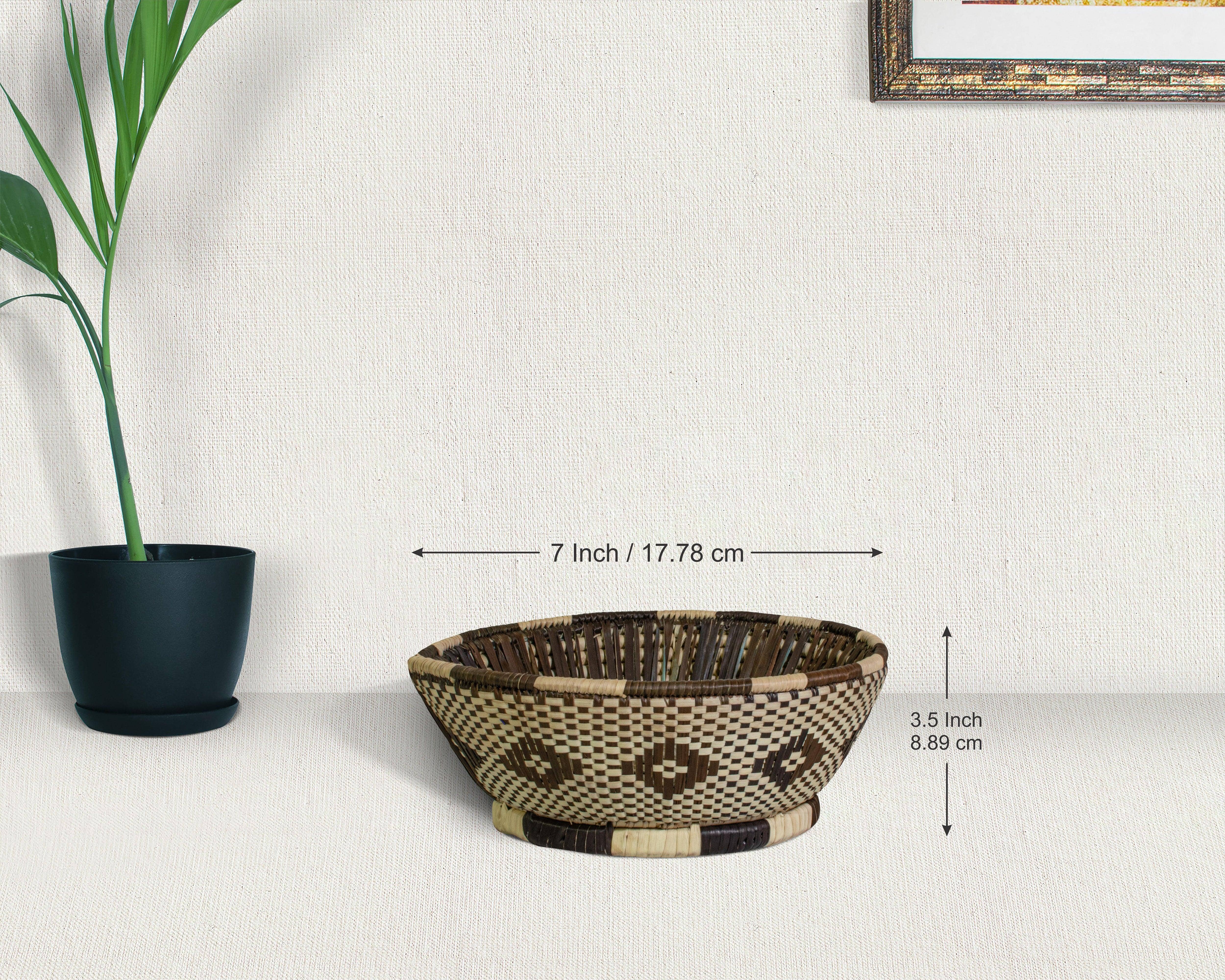 ArtisanalEmporiumLLC - Wholesale Fruit Basket - Brown Jupiter - Fruit & Vegetable Bowl Basket 7-inch 1