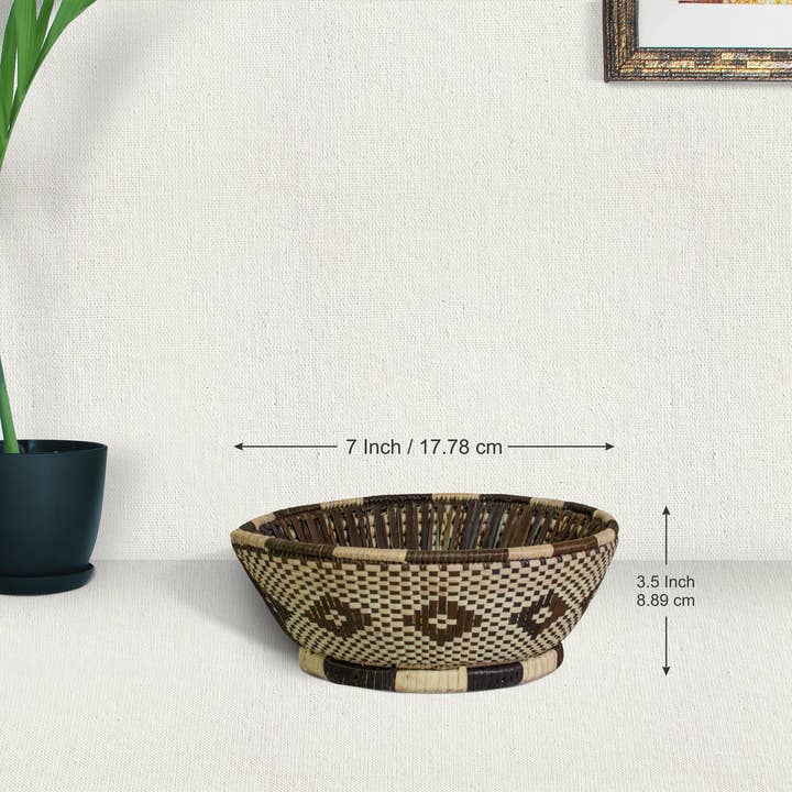 ArtisanalEmporiumLLC - Wholesale Fruit Basket - Brown Jupiter - Fruit & Vegetable Bowl Basket 7-inch 1