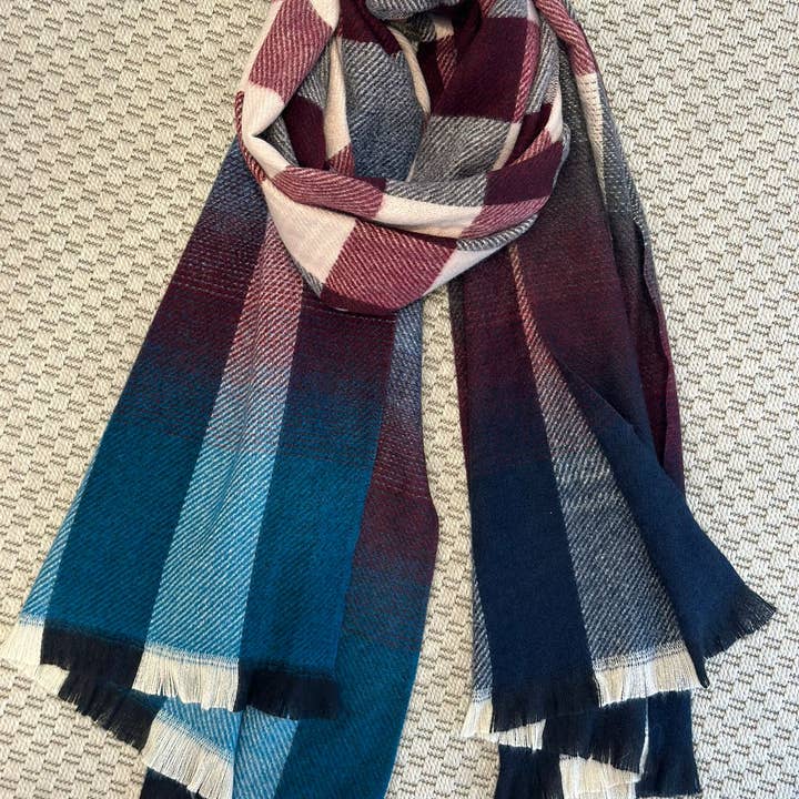 ADORA - Wholesale Scarf - Women's - Shaded Plaid Scarf1
