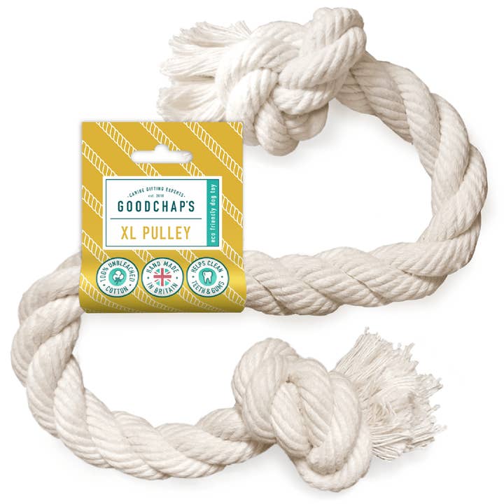 Goodchap's - Wholesale Pet Rope Toy - Dog - XL Pulley | Natural Cotton Dog Rope Toy