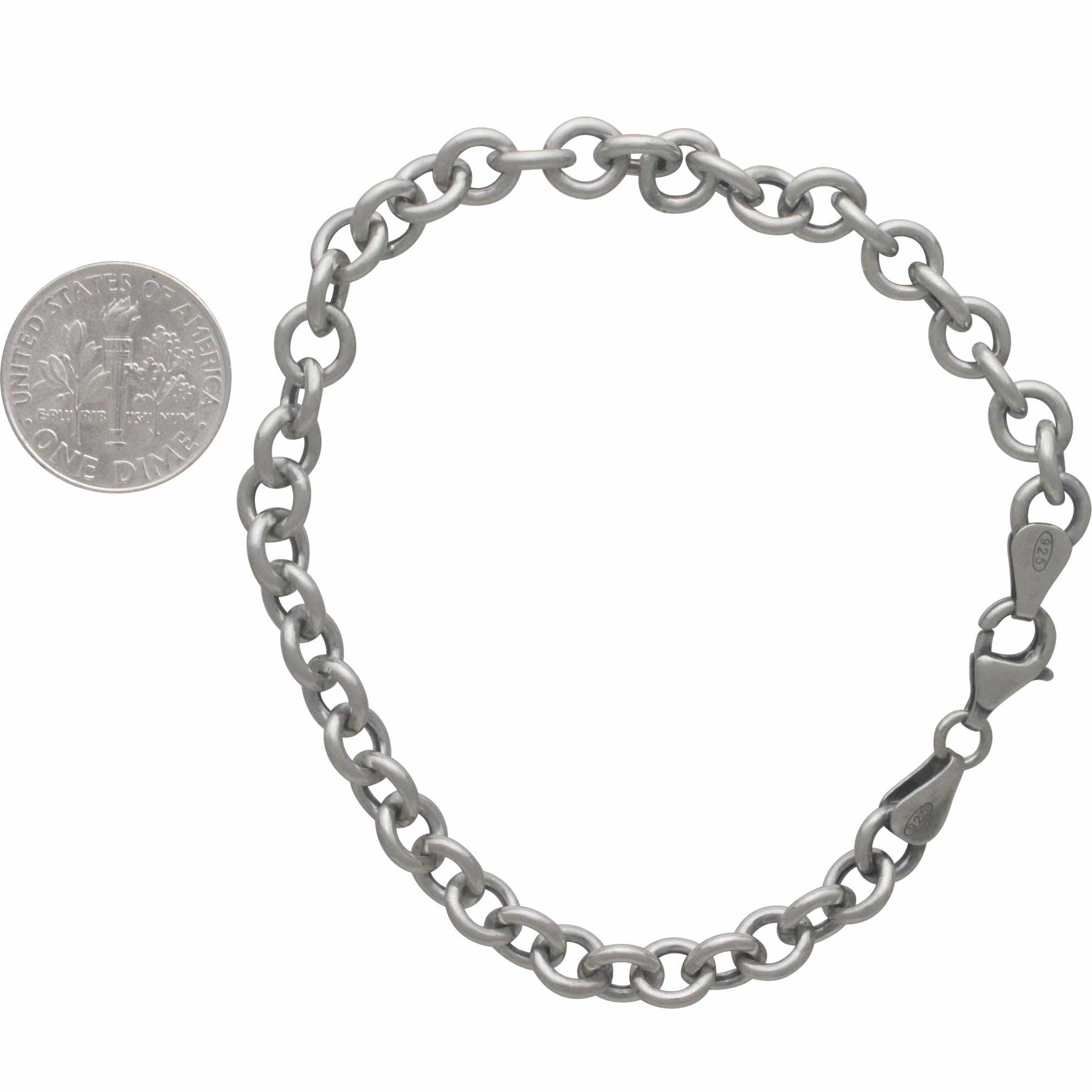 Nina Designs – Engroshandel Armbånd med vedhæng – Sterling sølv 7,5 tommer armbånd - hule Links2