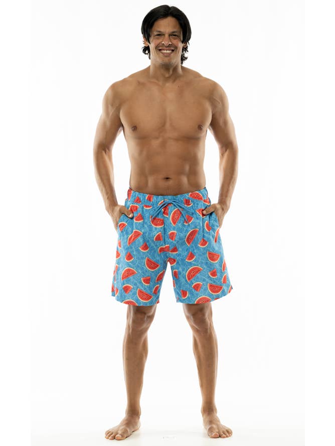 Hawk's Bay - Wholesale Swim Shorts - Men's - Men's Swimming Elastic Printed Fun Prints Boardshorts