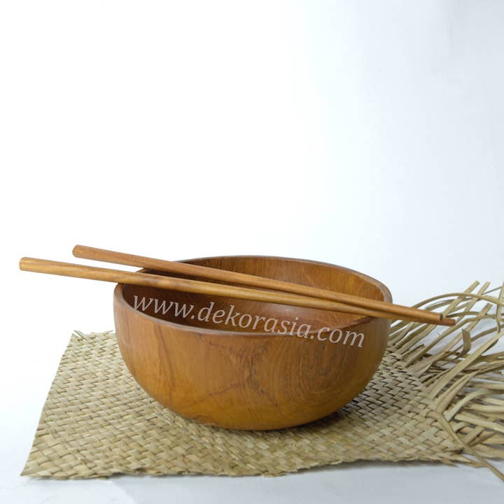 Teak Wood Round Bowl Dish Servering Dessert Diameter 5,7 inches - Køkkenværktøj | Gratis fragt for engroshandel hos Dekor Asia Indonesia
