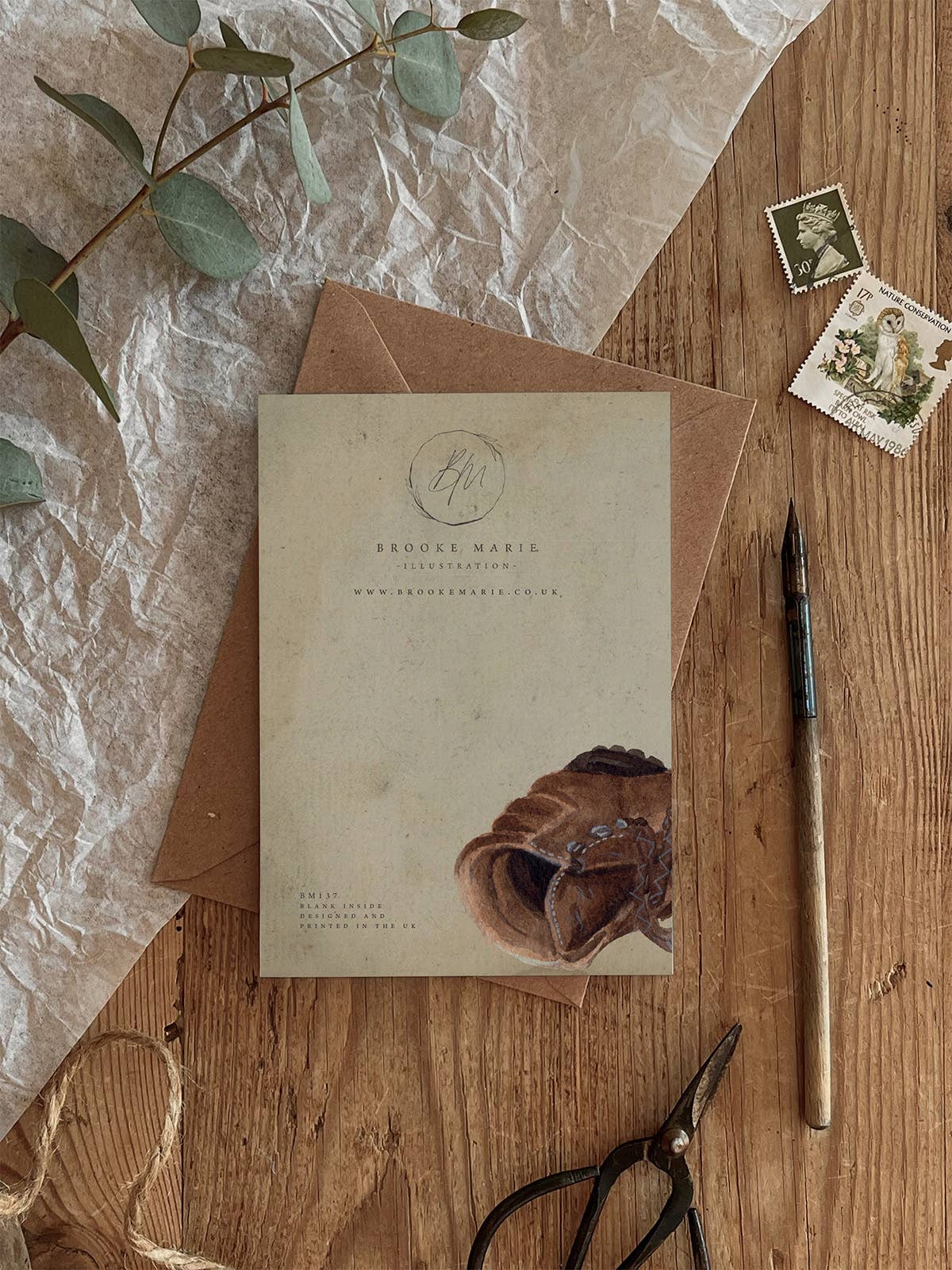 Brooke Marie - Vente Carte de vœux classique - Carte de style vintage Autumn These Old Boots1