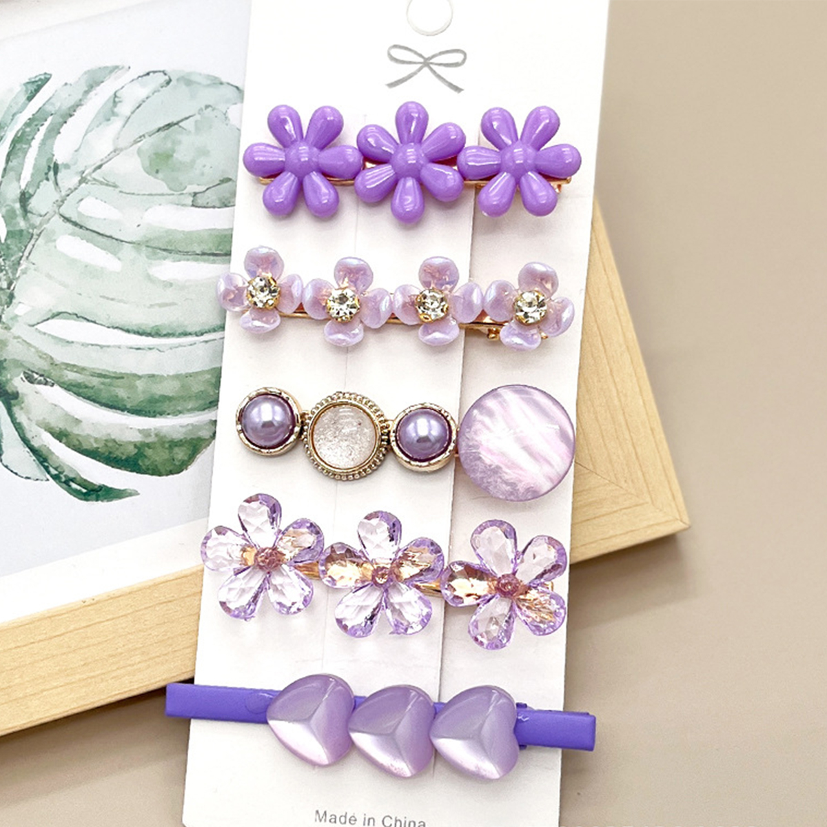 ACCITY - Wholesale Hair Clip - Women's - Rhinestone Pearl Hair Clip Set-Elegant Side Pin _CWASC0349629