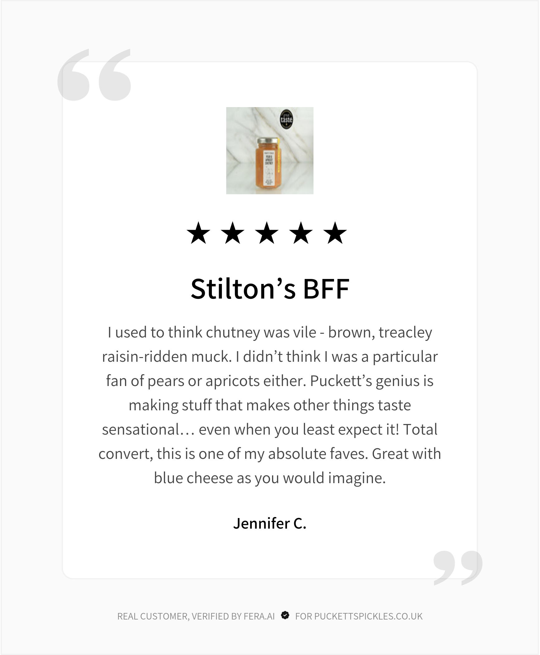 Puckett's Pickles Ltd – wholesale Chutney – Päron- och aprikoschutney – mild, fruktigt söt med en ingefärskrydda2