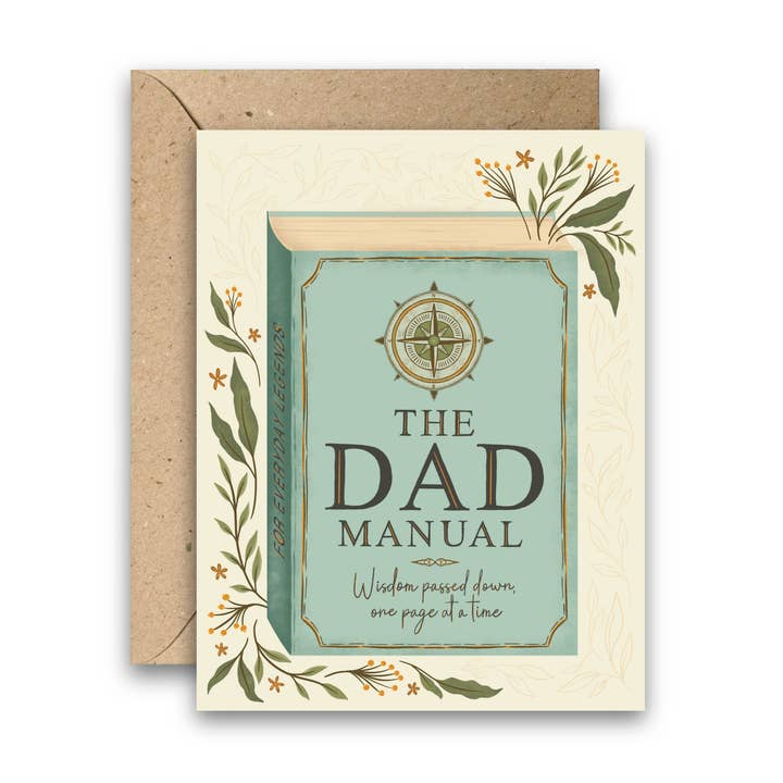 Manuel de Papa – Carte de vœux sur le thème des livres pour la fête des pères pour la vente par Amicreative