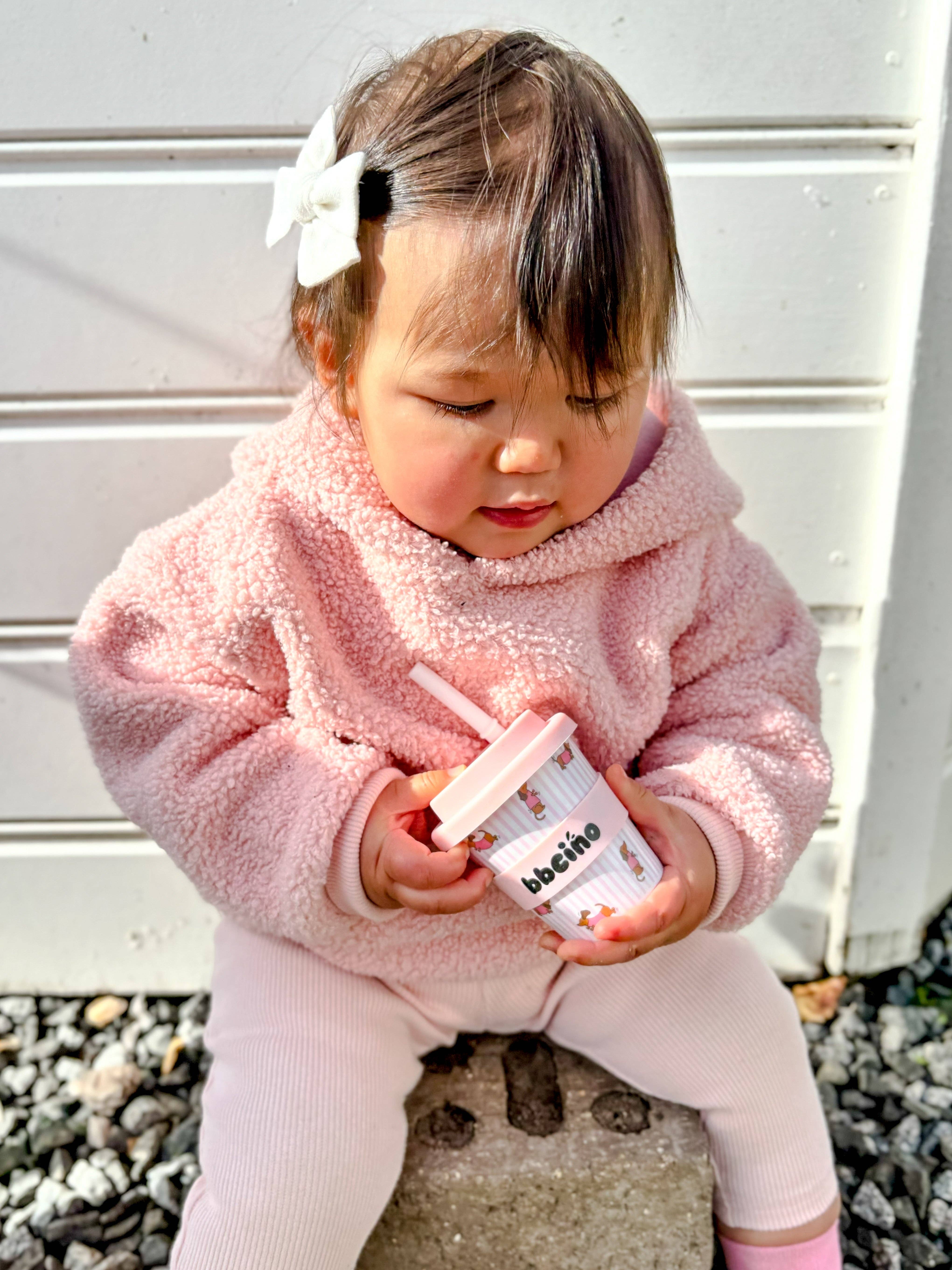 BBcino - Venta al por mayor Vaso/copa - Niños y bebés - Taza Babycino Dash en Rosa - 120 ml (PAJITA INCLUIDA)2