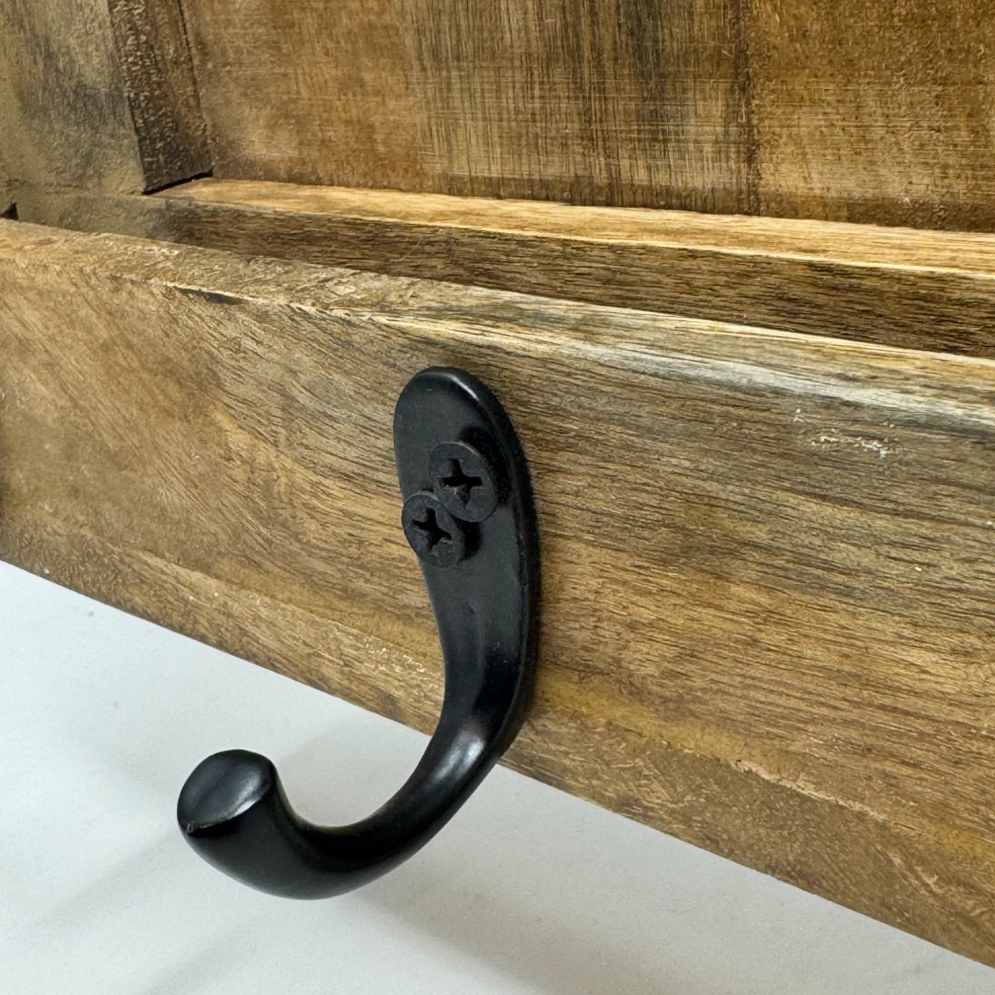 Wilco Home - Wholesale Tool Set - Tool Rules Etched Wood Wall Organizer with Cast Iron Hooks6