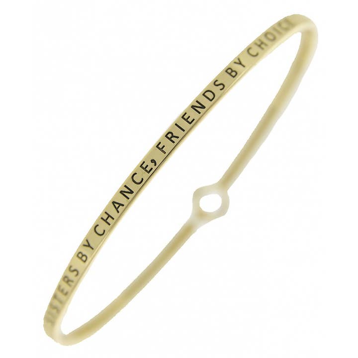 FR5068 SISTERS BY CHANCE, FRIENDS BY CHOICE_3mm Bangle for wholesale by 0011 PREMIERE