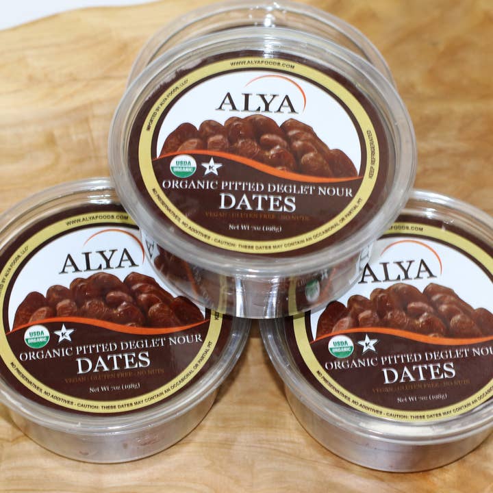 ALYA FOODS - Wholesale Dried/Dehydrated Fruit - Organnic Pitted Deglet Noor Dates 7oz - 36 pcs