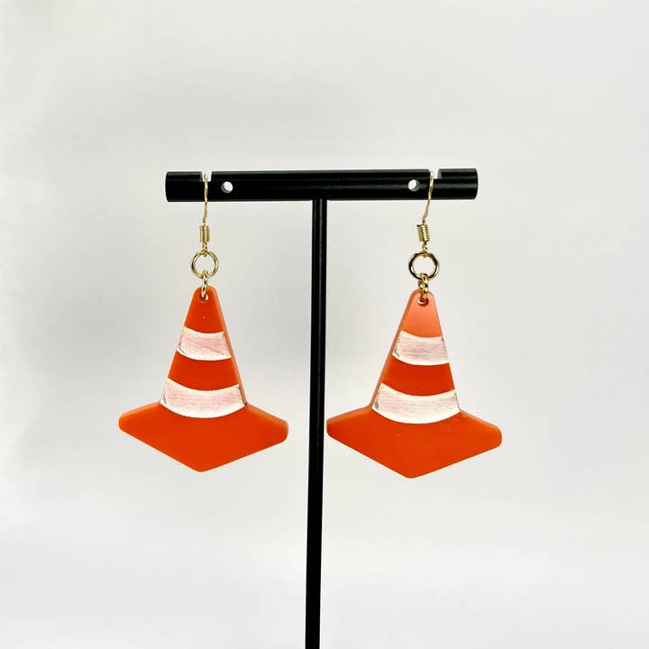 The Spooky Haus - Wholesale Dangle Earrings - Traffic Cone Earrings3