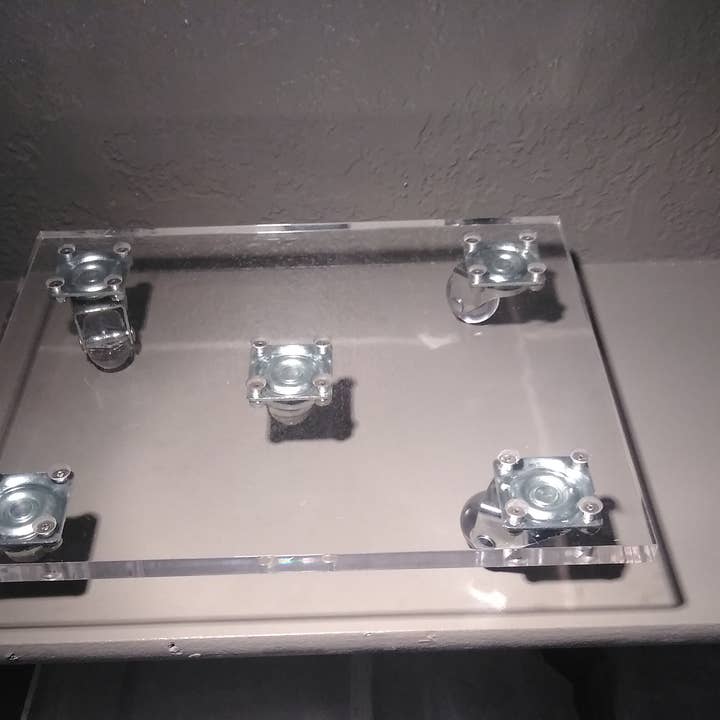 Plasticmart - Wholesale Plant Pot Stand - Acrylic Plant Caddy, Dollies, Square, Rectangle Custom Size