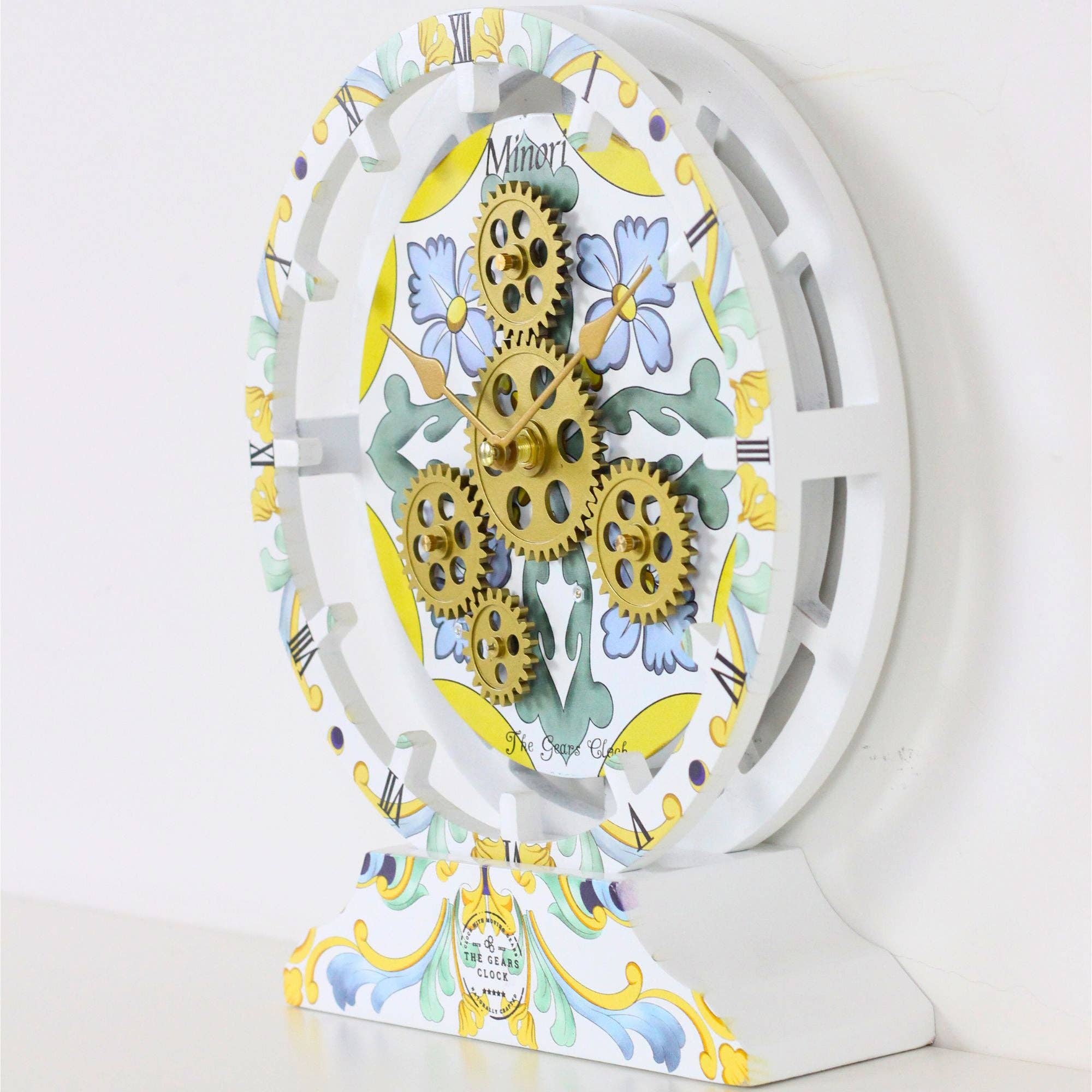 The Gears Clock - Vendita all'ingrosso Orologi da tavolo - OROLOGIO DA TAVOLO DA PARETE ITALY LINE 10 POLLICI MINORI5