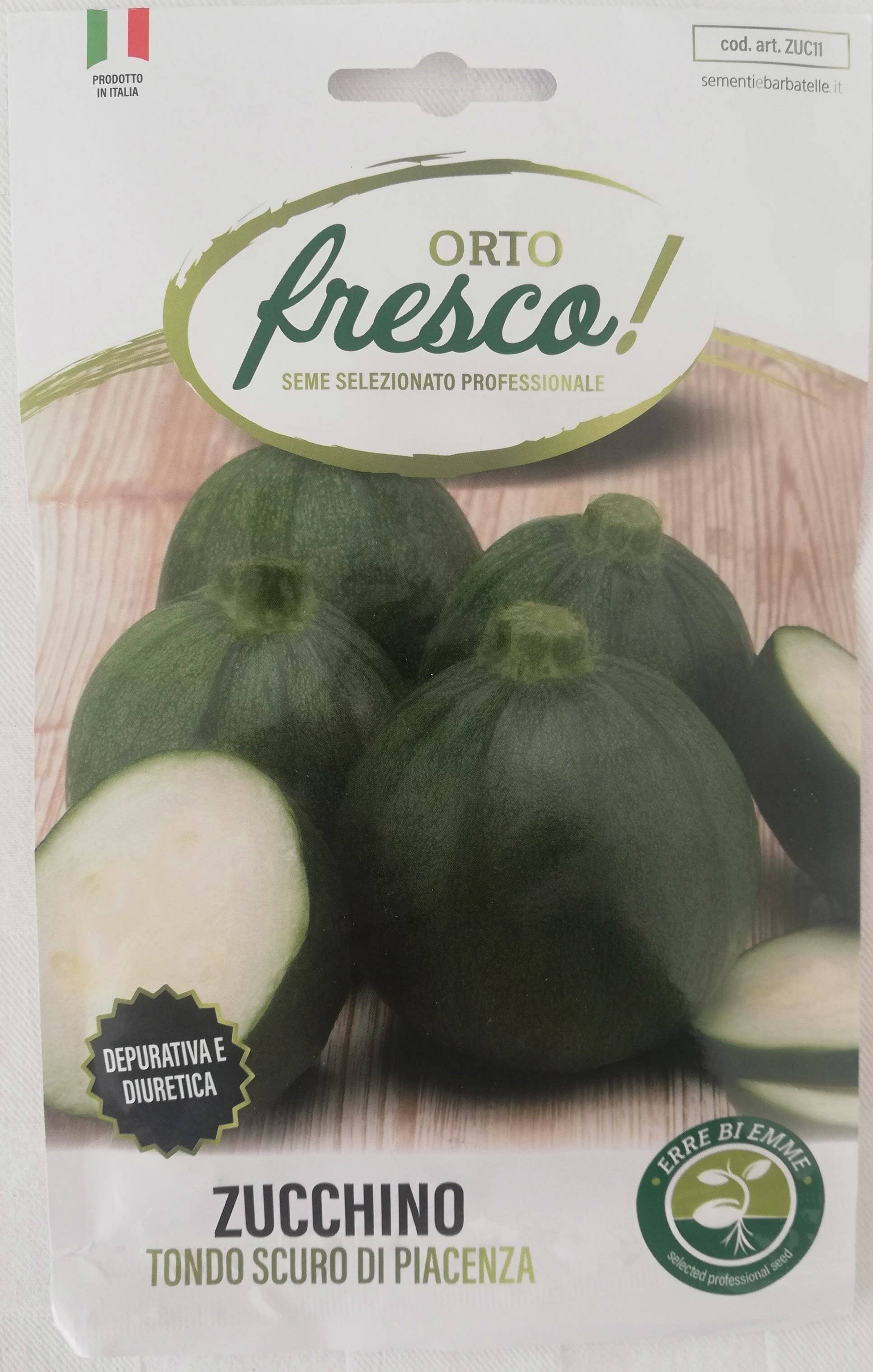 Sementi & Barbatelle - Vente Graines de plantes - Courgette Ronde Noire de Piacenza0