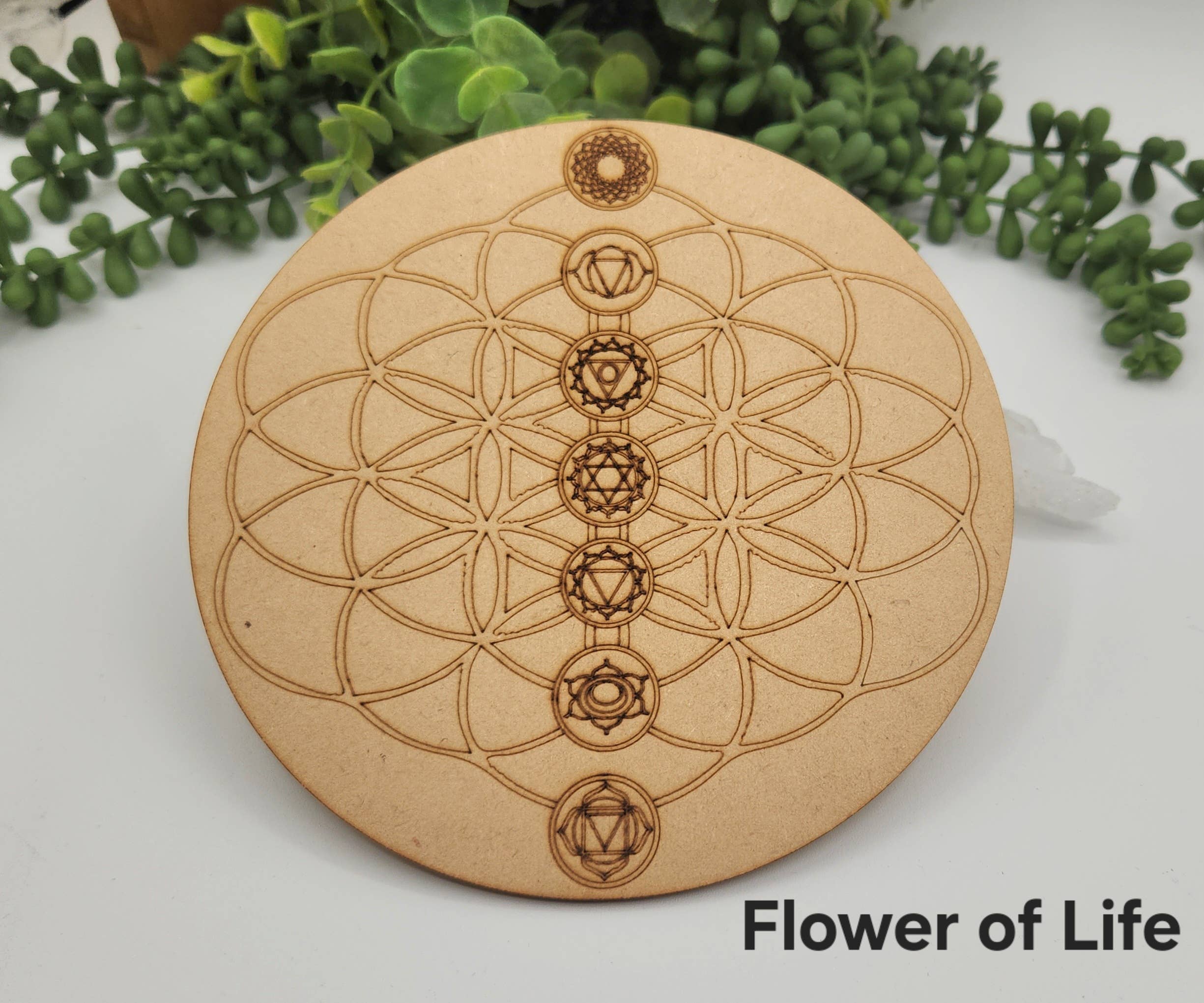 Meraki Gemstones - Wholesale Spiritual Stone/Crystal - Chakra Crystal Set-Palmstone Shape-Yoga/Meditation Box-Wood10