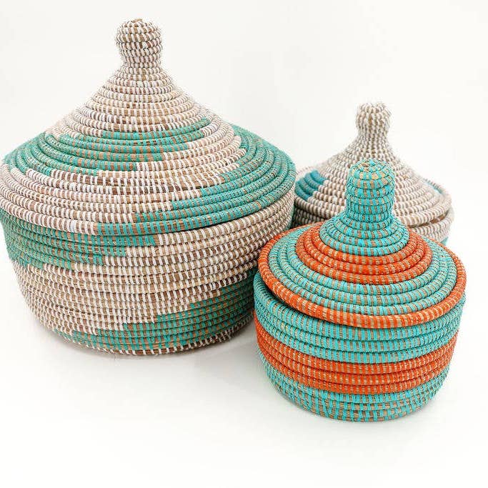 Gitzell FairTrade - Wholesale Basket - Assorted Sweet Grass Large Lidded Baskets3
