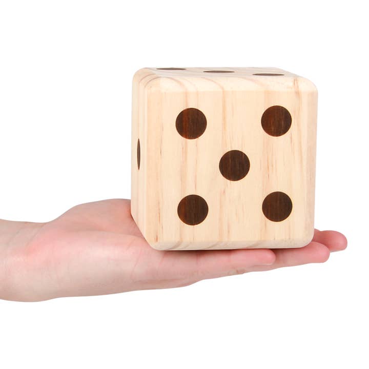 The Toy Network - Wholesale Lawn Game - JUMBO WOODEN YARD DICE 3.5"2
