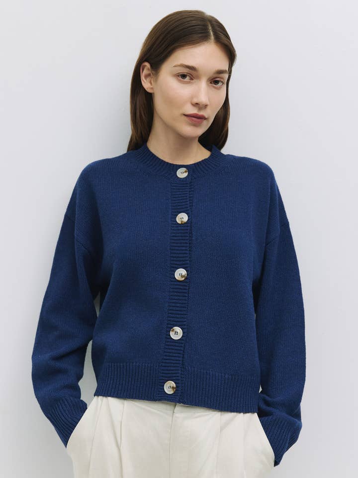 MOD REF - Wholesale Cardigan - Women's - The Lucy Cardigan | Boxy Fit Button-Down Cardigan