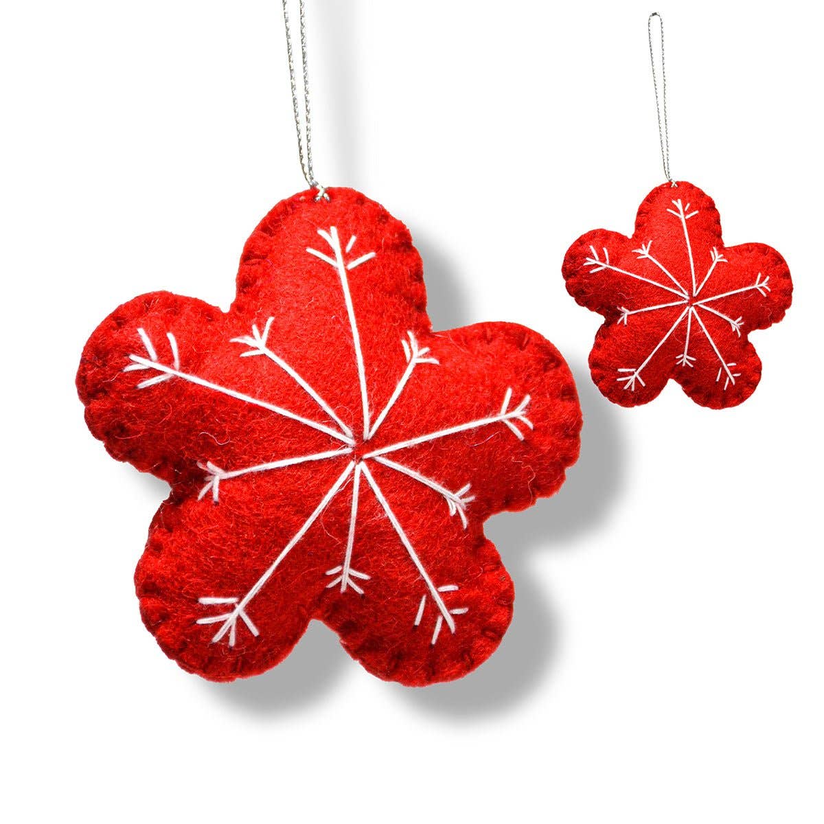BNB Crafts Inc. - Wholesale Ornament - Red Snowflake Hanging Ornaments1
