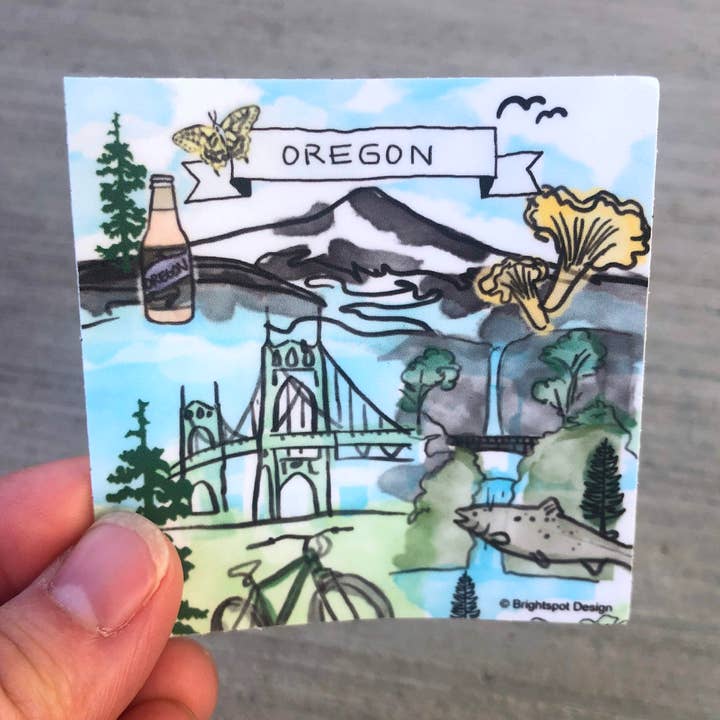 oregon ikoner klistermärke för wholesale av Brightspot Design
