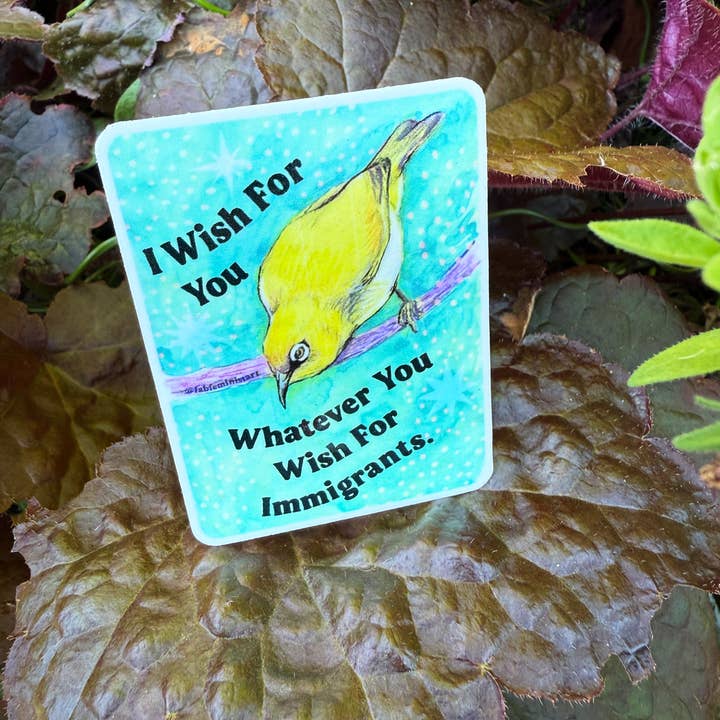 Fabulously Feminist - Wholesale Sticker - I wish for you whatever you wish for immigrants: sticker5