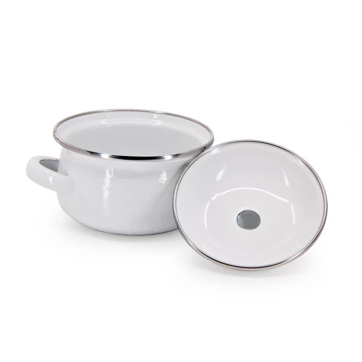 Golden Rabbit Home - Wholesale Cooking Pot - Set of 2 Solid White Petite Tureen