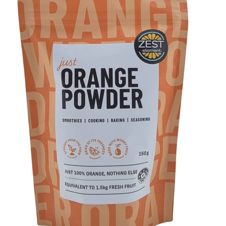 Zest Element - Wholesale Dried/dehydrated fruit - Orange Powder 100% Natural 150g Pack0
