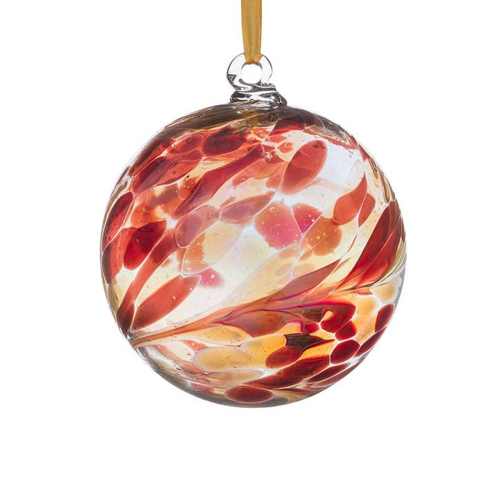 Sienna Glass - Wholesale Ornament - 10cm Angel Orb - Gabriel / Copper1